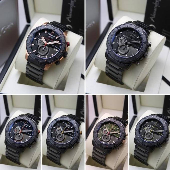 Promo [ ORIGINAL ] Jam Tangan Pria Alexandre Christie 6627 AC 6627 MC Rantai COD