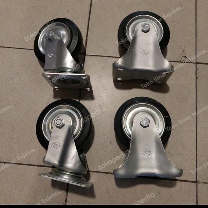 Promo Roda Karet Edly 6" Putar Diam Isi 4 Cod