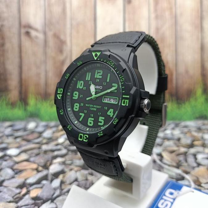 Promo Jam Tangan Pria CASIO Analog Strap Kanvas MRW-200H Custom Original COD