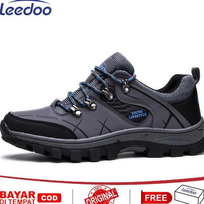 Leedoo Sepatu Hiking Sepatu Gunung Sepatu Outdoor Pria Antiselip Mh202