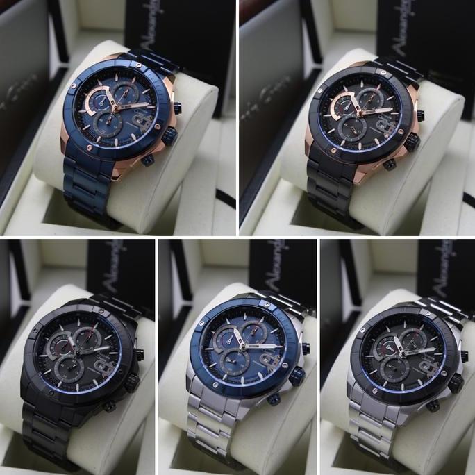 Promo Jam Tangan Pria Alexandre Christie 6631 AC 6631 MC Rantai Original COD