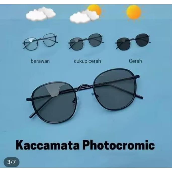Promo KACAMATA PHOTOCROMIC FRAME KOREA CEWEK COWOK DAN DAPATKA FREE KACAMATA  RANFDOM Lensa Eyewear 