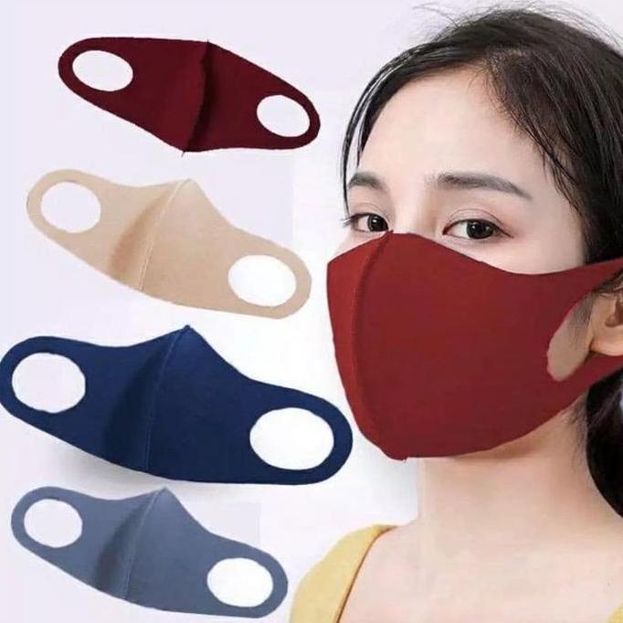 Promo... Masker Peduli Bahan Scuba Warna Random