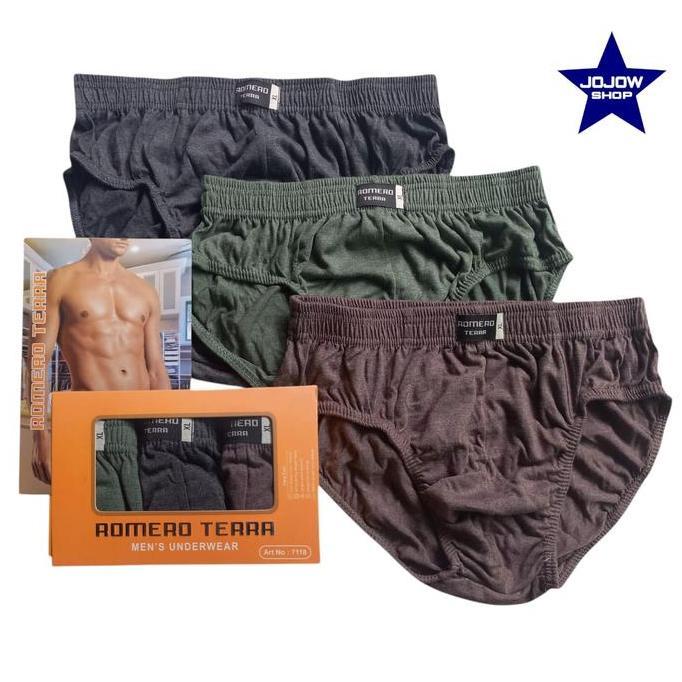 DR365 - Celana dalam pria ROMERO TERRA 7118 isi 3Pcs / Pack