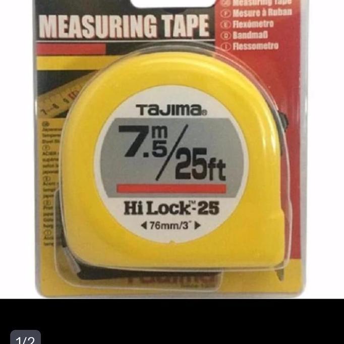 Meteran Tajima 7.5 Meter Original.Meteran Tajima 7,5M Tajima Ori  Sale