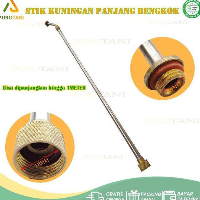 Stik Tangki Cas Sprayer Elektrik Bengkok Kuningan