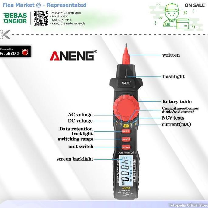 ANENG Digital Multimeter Voltage Tester Pen - A3004
