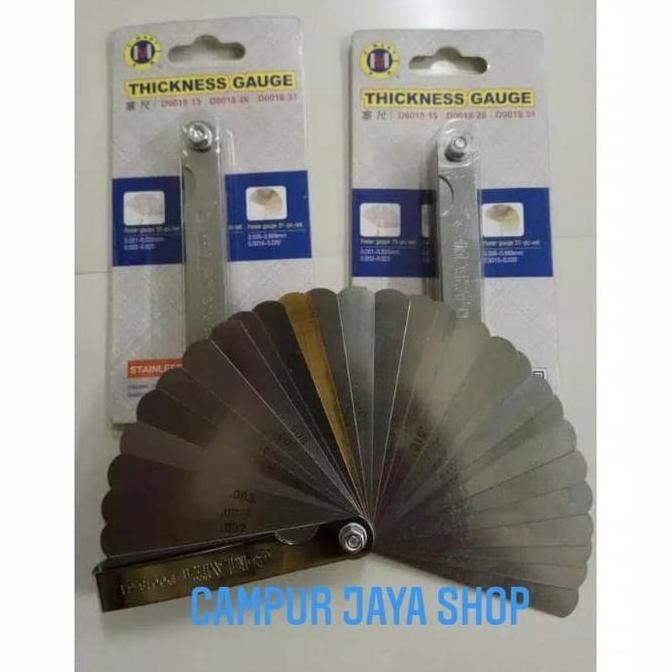 Feeler Gauge/Alat Ukur Ketebalan/Celah Klep/Clep/31 Blades C-Mart