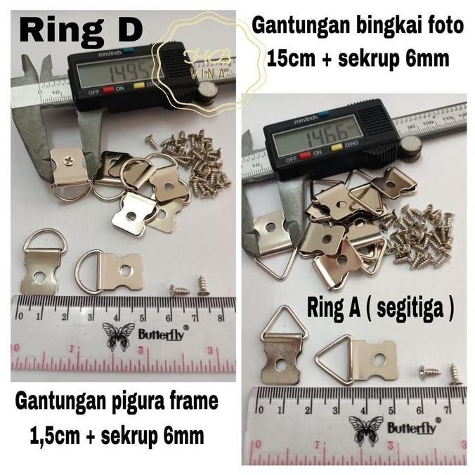 144pcs gantungan bingkai foto / gantungan bingkai pigura 1,5cm + sekrup