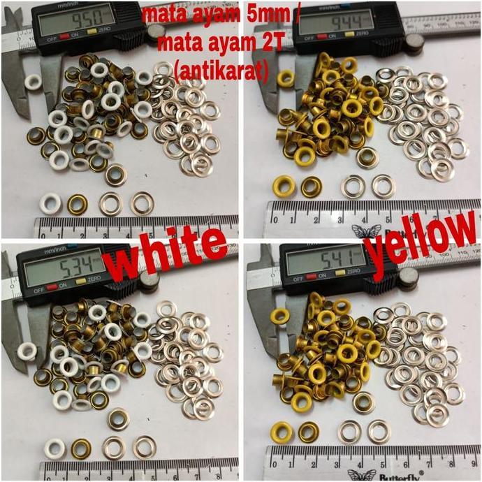 mata ayam 5mm / mata ayam 2T + ring antikarat / 1000sets