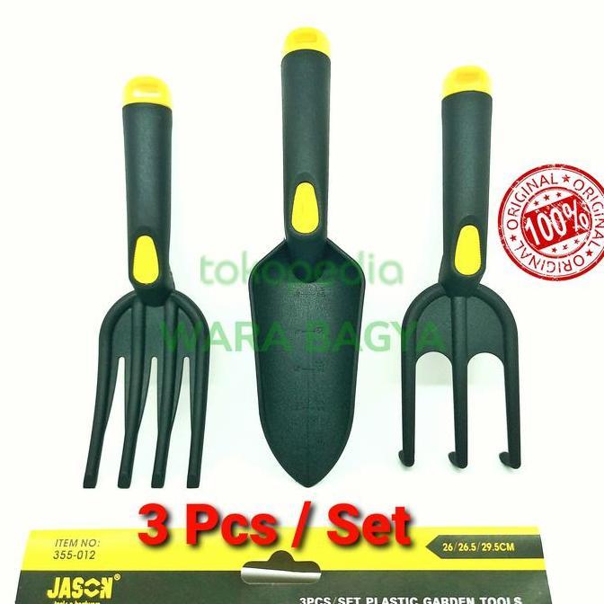 Alat Berkebun Taman Sekop Garpu Mini 3Pcs Bahan Superpvc Kuat Jason