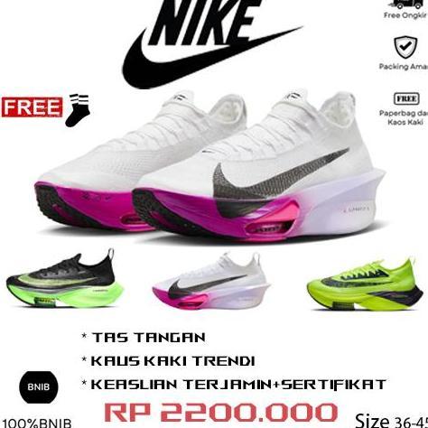 Sepatu Nke Air Zoomx Alphafly Next% 3 White Purple Agate 100% Bnib Authentic Nke Cod