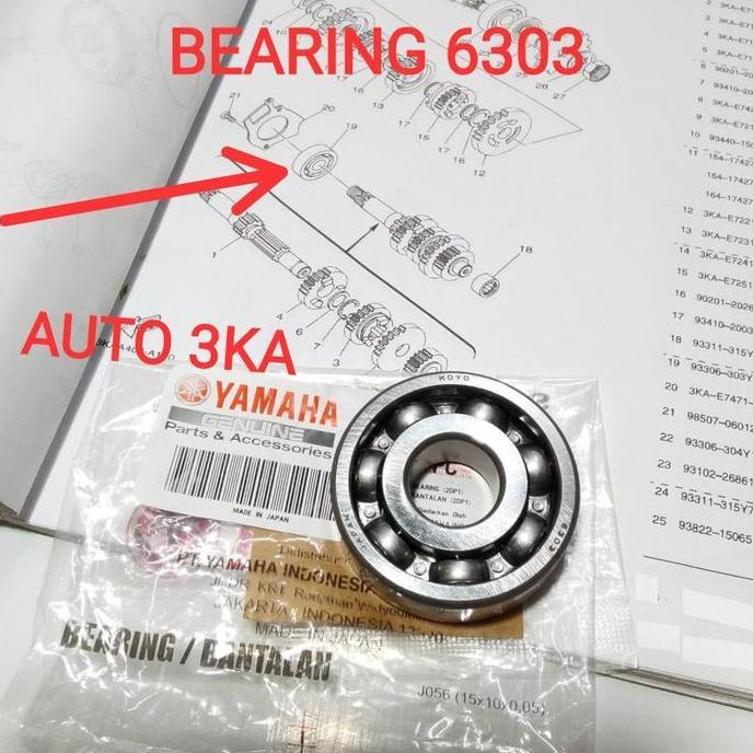 BEARING LAHER 6303 RASIO RUMAH KOPLING RX KING ORI ORIGINAL