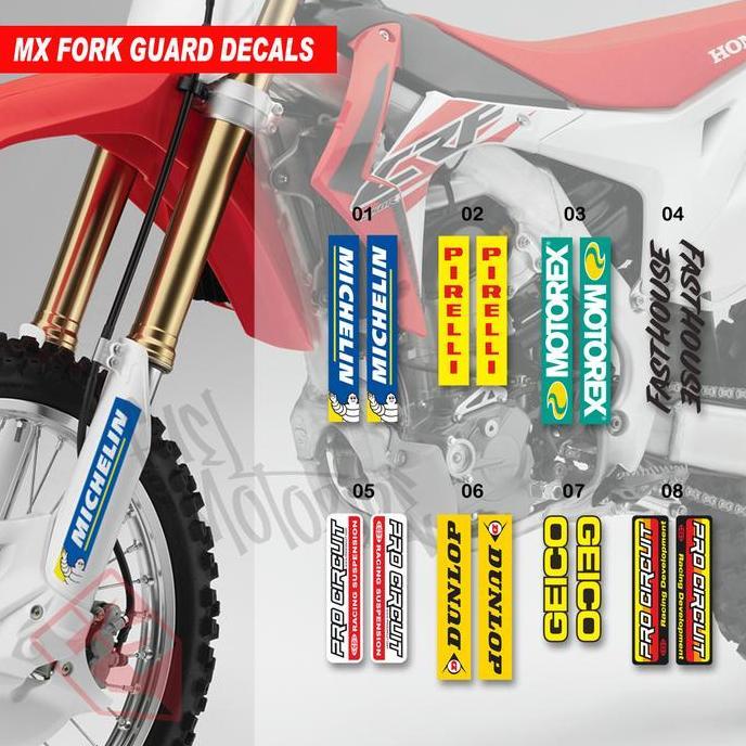 Fork Guard Decal Sticker Cover Shockbreaker crf wr155 ts klx ktm husq