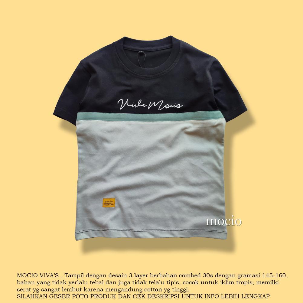 MOCIO VIVA'S 1-12th - sage - hijau sage - kaos distro anak laki - kaos anak laki - laki - baju kaos 