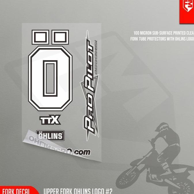 Upper Fork Decal Sticker USD OHLINS02 Clear crf klx wr155 ktm