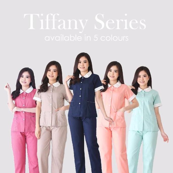 [Renne] Baju Seragam Suster Tiffany Short Sleeve / Baju Baby Sitter Jumbo / Baju Suster Big Size / S