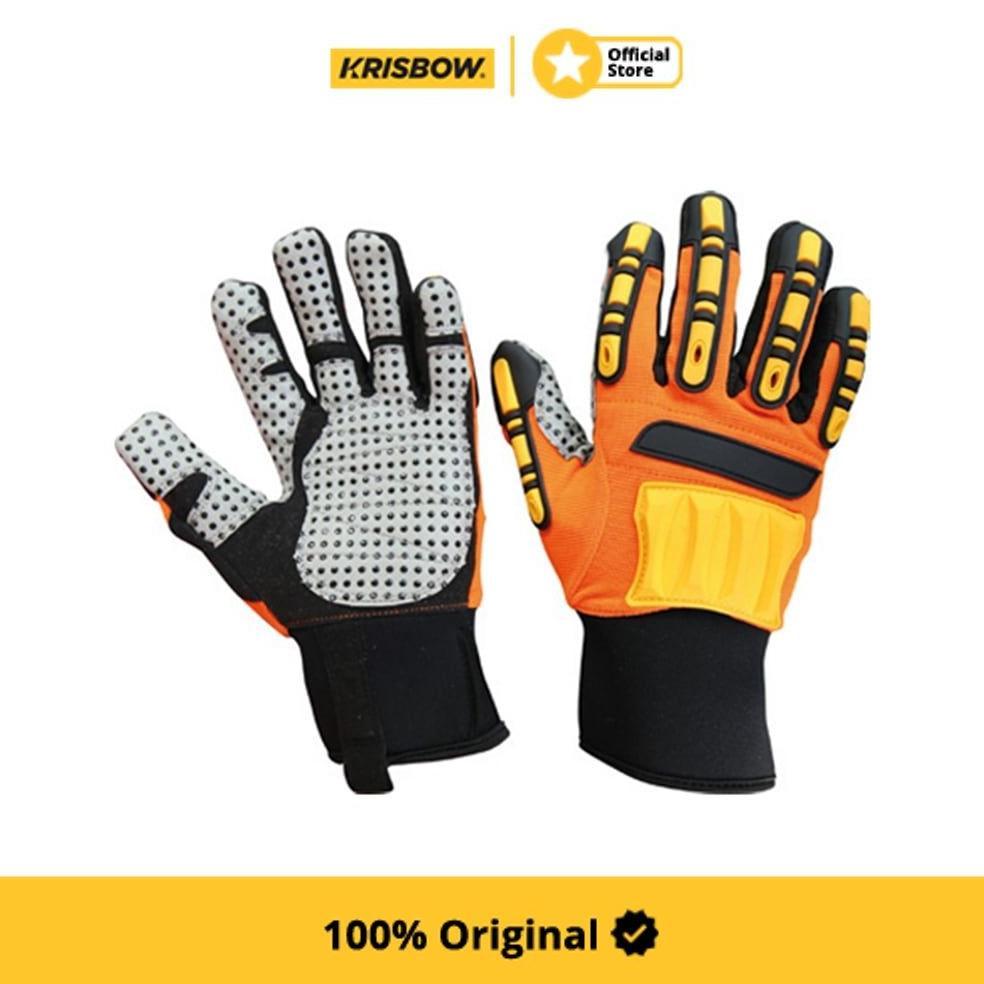 Krisbow Gloves Sarung Tangan Safety Synthetic M - Oranye
