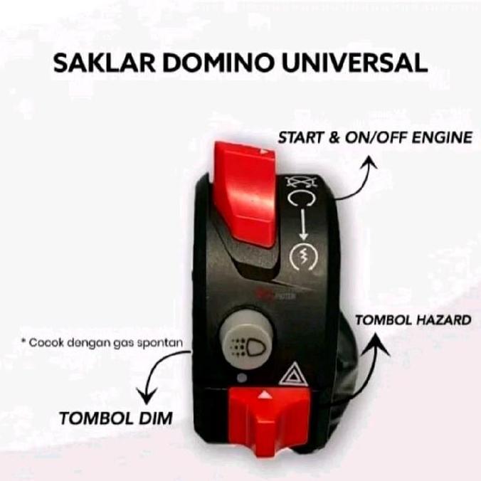 Holder Switch Saklar Kanan 3 tombol Stater on/of engine stop Universal Model Ktc Yamaha Xabre Ducati
