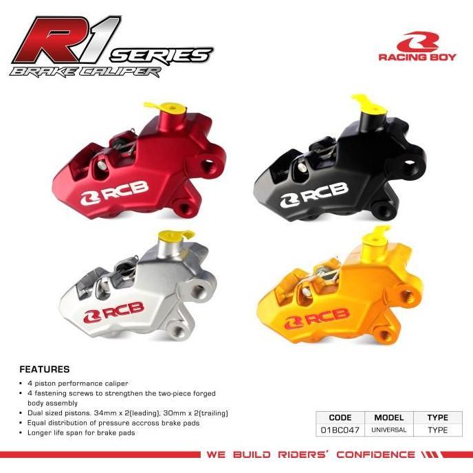 Promo Kaliper 4 Piston RCB R1 Series Universal COD