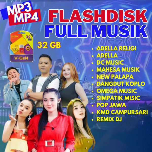 Flashdisk Musik & Video 32GB HD – Adella Religi, New Palapa, Campursari, Remix DJ, Pop Jawa Terbaru
