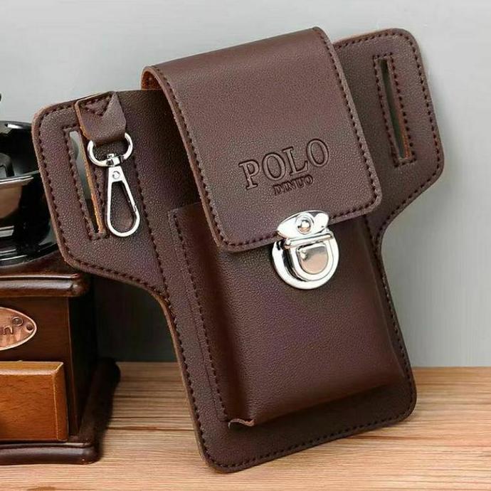 DI136 >> Tas Pinggang Kulit Pria Tas Hp Cowok 7211
