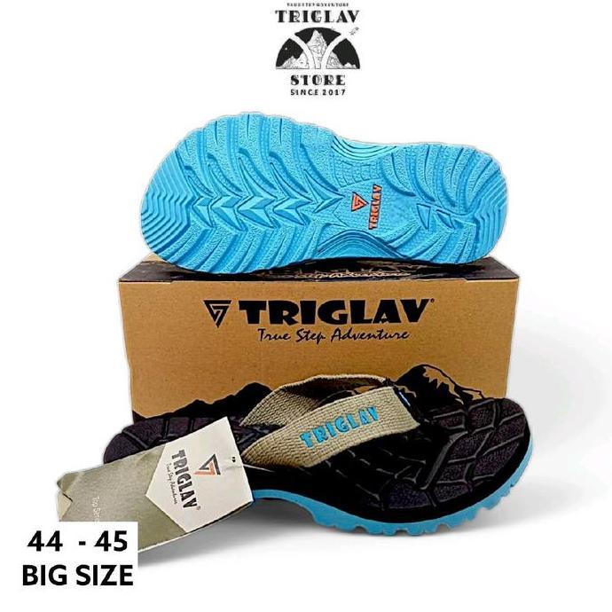 DA4 }} Sandal gunung Jepit Big size Casual Pro biru Sendal pria Karet ,44-45