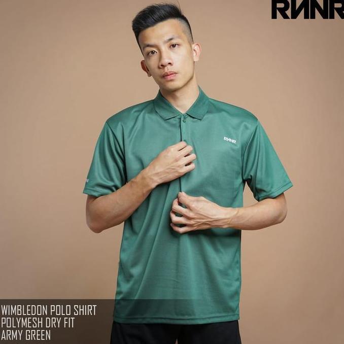 Polo Shirt Wimbledon bahan DryFit untuk Olahraga Tennis atau Golf