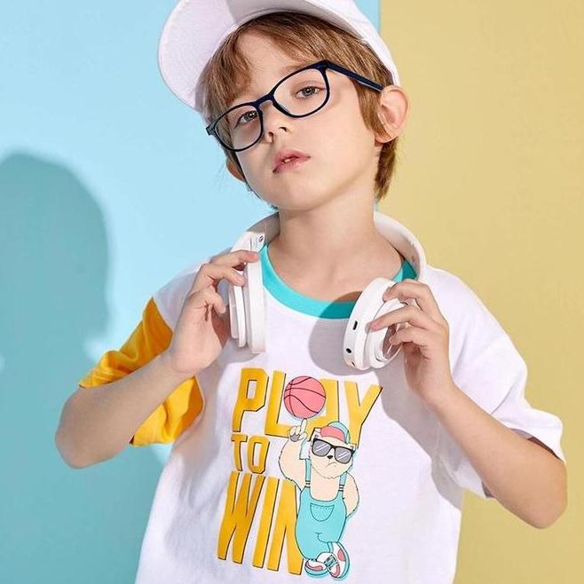 Viendo Frame Kacamata Anak Anti Radiasi Blueray Minus Elastik Tr90 Fashion Ringan Photocromic Bluecr