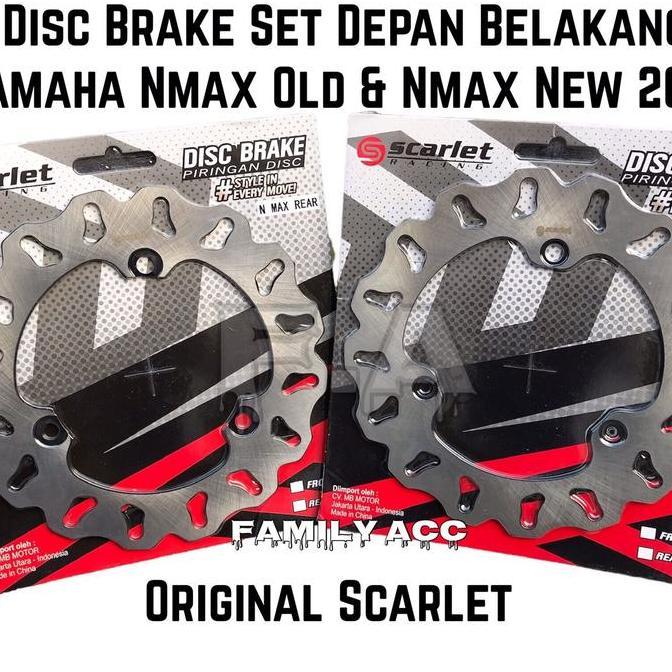 Promo Scarlet Racing - Piringan Cakram Set Standar Variasi Depan Belakang Motor Yamaha Nmax 155 Lama