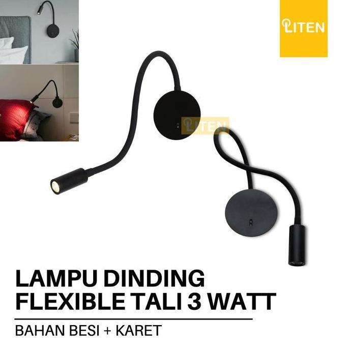 Lampu Dinding Flexible Spiral Lampu Baca Bed Lht Wall lamp flexible 3 watt 3w