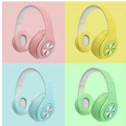DY74 >> Headphone P39 Bluetooth Wireless Macaron Headset LED P39