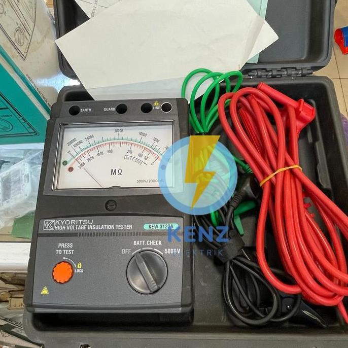 Kyoritsu 3122A analog insulation tester 5kv Megger Manual jarum 3122 A