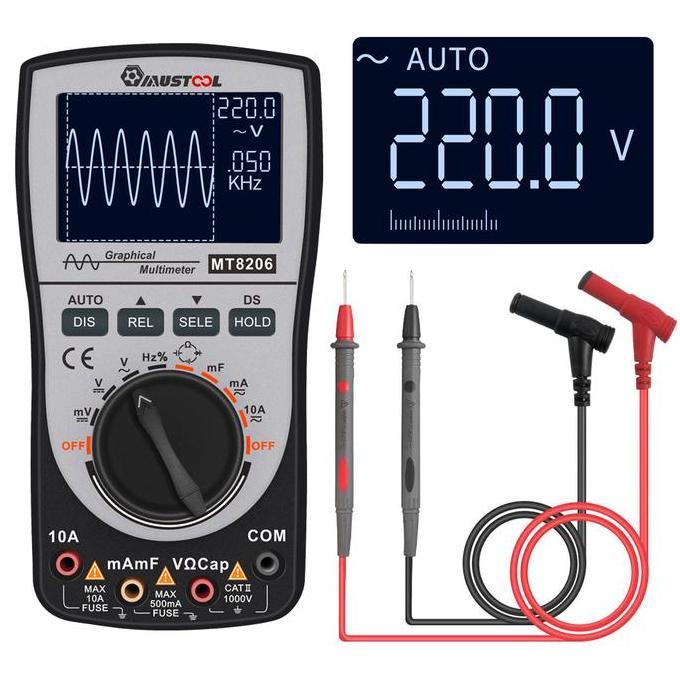 MUSTOOL MT8206 2 in 1 Intelligent Digital Oscilloscope Multimeter