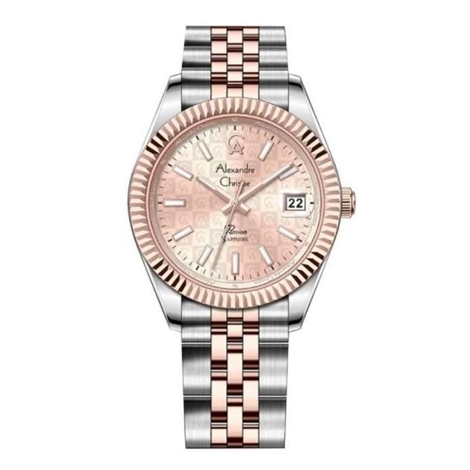 JAM TANGAN WANITA ALEXANDRE CHRISTIE AC5013 AC 5013 MD KOMBINASI ROSE