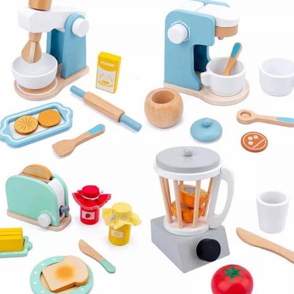 Kitchen Toys Mainan Masak2An Kayu Dapur Kayu Anak Toaster Kayu