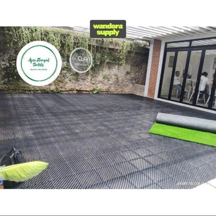 rt-4 DRAINASE CELL UKURAN 100X100 CM TEBAL 1 CM - DRAINASE RUMPUT SINTETIS - RESAPAN RUMPUT SINTETIS