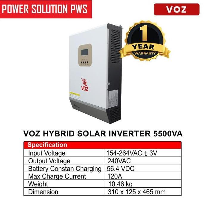 VOZ SOLAR INVERTER HYBRID 5KVA / 5000VA HYBRID SOLAR INVERTER 5 KVA