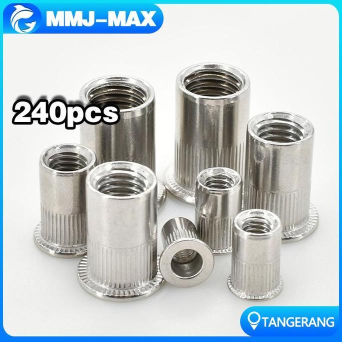 CLUCK Rivet Nut Mur M3 M4 M5 M6 240pcs/Nut Rivet/Mur Rivet Aluminium