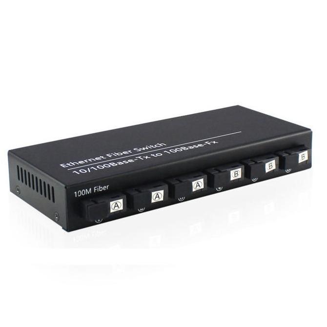 CLUCK Media Converter 6F2E 6 Port FO 2 Port LAN Support Poe 6 FO 2 Lan Fiber Switch Optic 6 SC 2 RJ4