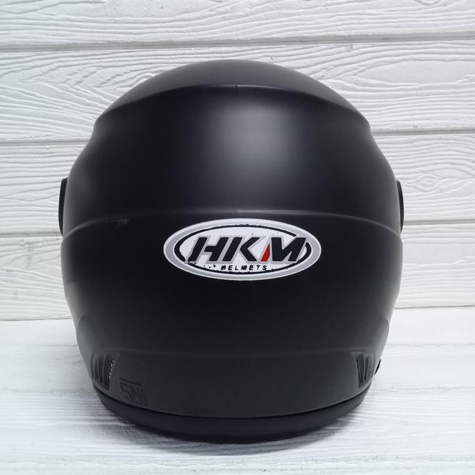 DY63 >> HELM EVOLUTION POLOS HITAM BLACK DOFF HALF FACE MODEL GM EVO