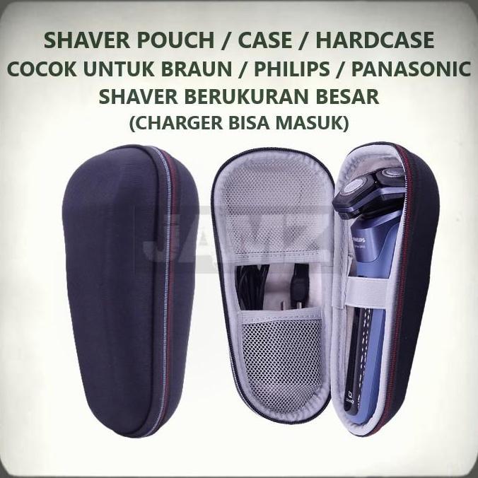 Shaver Pouch Hardcase for BRAUN / PHILIPS / PANASONIC Shaver Case Tempat Penyimpanan Alat Cukur Trav
