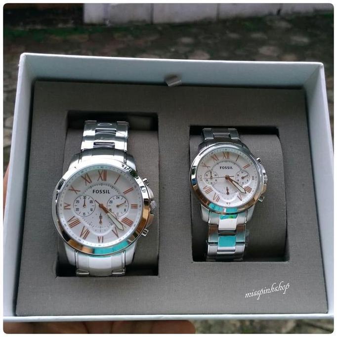 Fossil BQ2180SET Original couple watch silver stainless AS