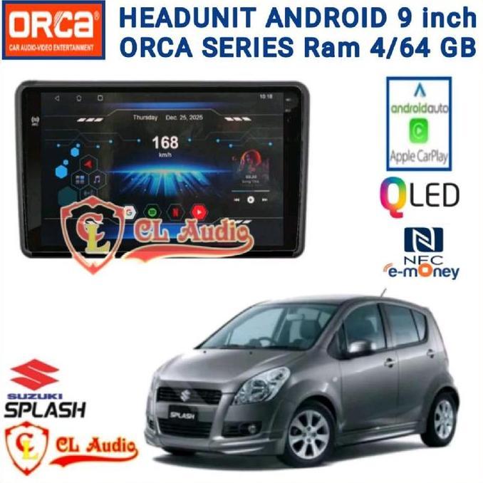 Head Unit Android ORCA Eco Automatic 9 Inch Suzuki Splash Ram 4/64GB NFC