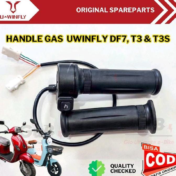 HANDLE GAS SEPEDA LISTRIK UWINFLY DF7 T3 T3S ORIGINAL 1 SET / THROTTLE GAS MOTOR LISTRIK UWINFLY T3 