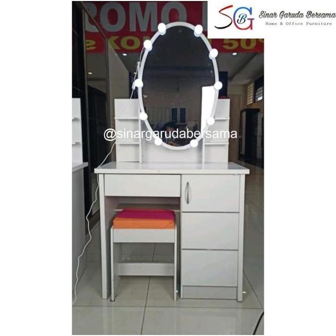 MEJA RIAS KACA BULAT KACA GESER / MEJA RIAS KACA SLIDING / MEJA RIAS MINIMALIS