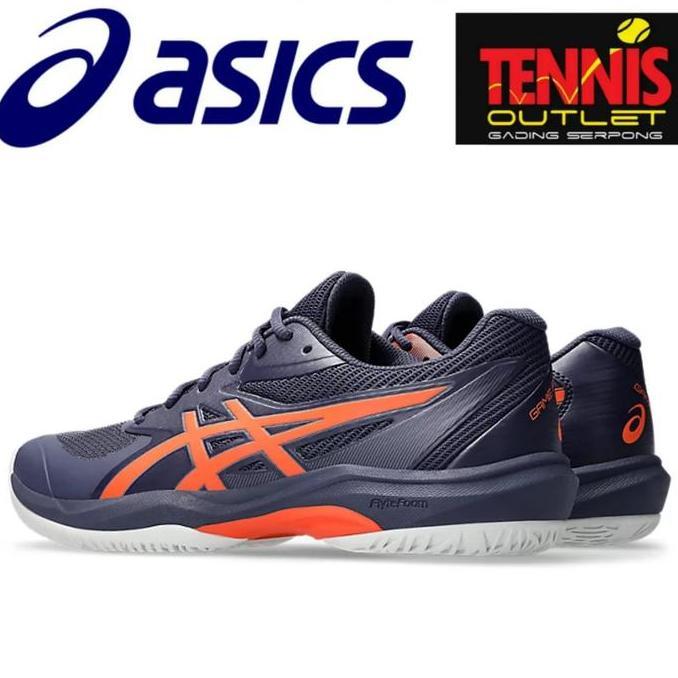 Promo Sepatu Tennis Asics Gel-Game FF Men (Indigo Fog/Nova Orange)-100%Original COD