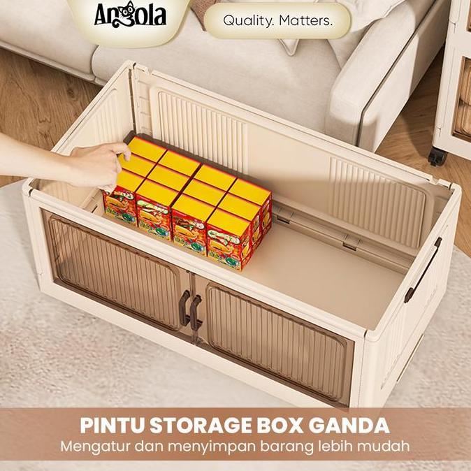 CR - TP Angola Kotak Penyimpanan Angola Box Lipat Organizer Kontainer untuk Mainan, Tas Kecil, dan S
