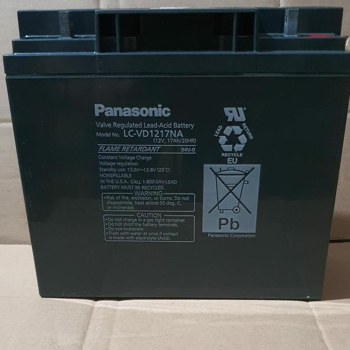 BATERAI aki KERING PANASONIC 12V 17Ah ORI TERMURAH BUAT UPS, ACCU