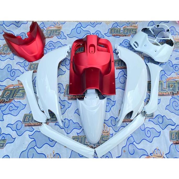 DAIKAKU Body scoopy 2018 cover full set body halus scoopy fi esp tahun 2017 2018 2019 warna merah pu